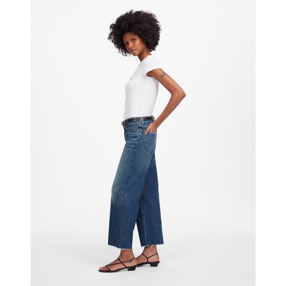 Madewell Low-Slung Baggy Crop Jeans Size 26 Croswell - Picture 6 of 15